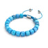 Quartz bleu | Argent | Bracelet macramé caillou pierre gemme
